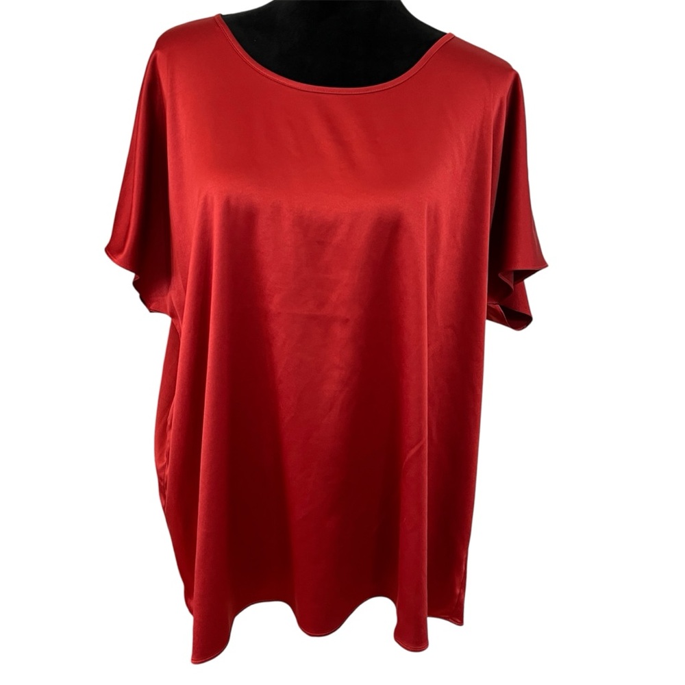 Eileen Fisher Red Blouse Size Large